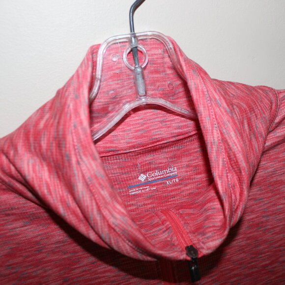 Columbia Outerspaced™ III Full Zip Sweater Top Peach Heathered UPF 50 Omni-Shade - Picture 3 of 8